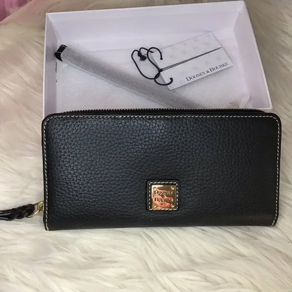 Dooney pebble leather wristlet wallet large organizer - Picture 1 of 9